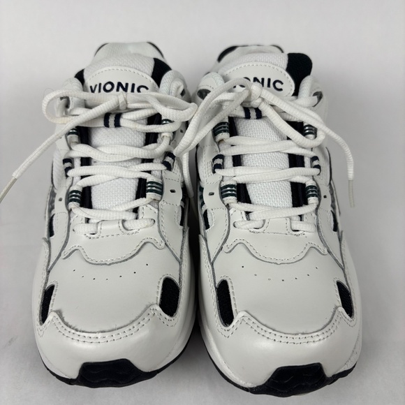 Vionic, 23M Walk Men's Sneakers, Size 8 Wide, White and Navy Blue, Leather/Mesh - Picture 3 of 10
